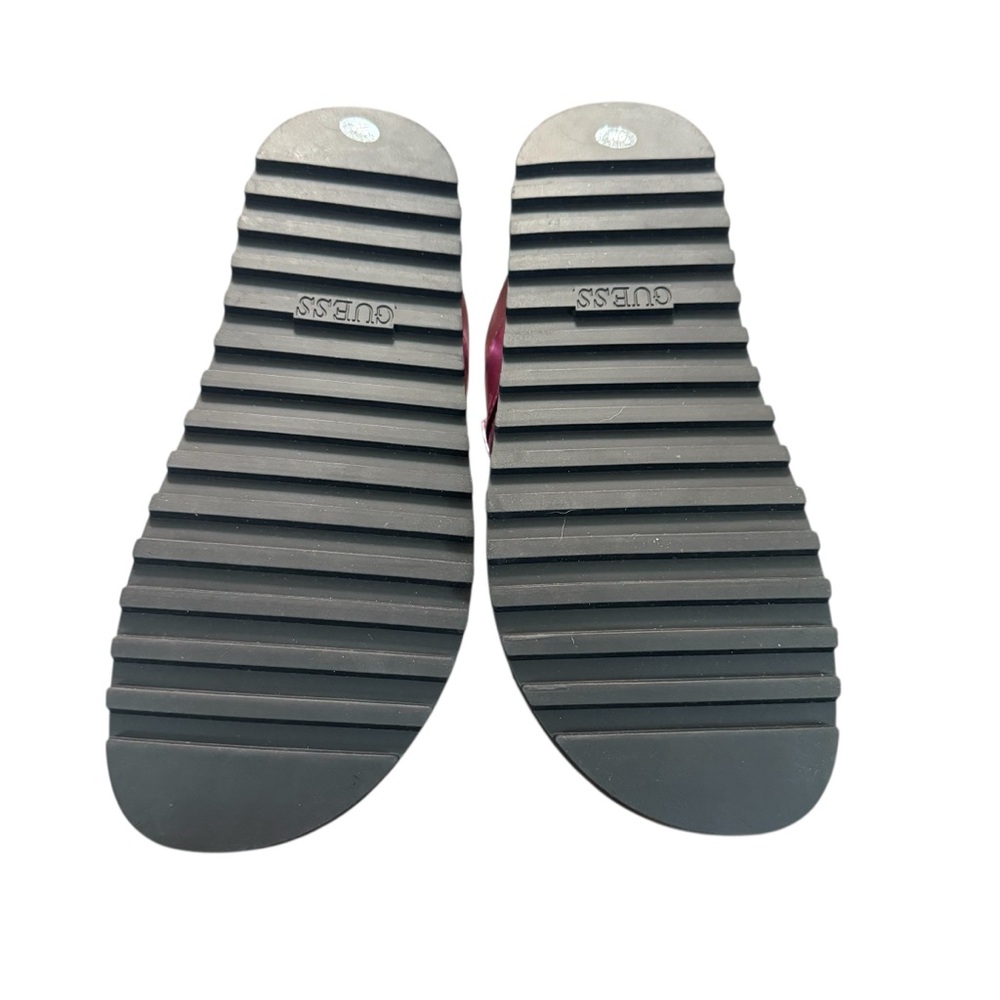 GUESS Fabula Lug-Sole Logo Footbed Sandals Slip On Metallic Pink NEW Size 5 - Picture 9 of 10